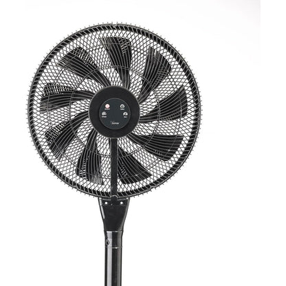 bimar VP458T Ventilatore a piantana slim.Silenzioso notte con telecomando Motore AC/DC Basso consumo,8 velocità,Timer 12h, Con display, Regolabile con due altezze,Diametro 40 cm. H1,30 9 pale. 25W