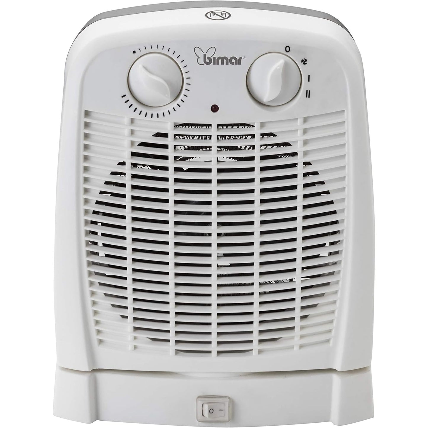 bimar HF195 Stufa elettrica Termoventilatore Elettrico da 2000W a Basso Consumo con Termostato Regolabile e Oscillazione Destra Sinistra, Corpo in Plastica con Maniglia Integrata