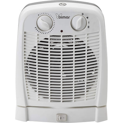 bimar HF195 Stufa elettrica Termoventilatore Elettrico da 2000W a Basso Consumo con Termostato Regolabile e Oscillazione Destra Sinistra, Corpo in Plastica con Maniglia Integrata
