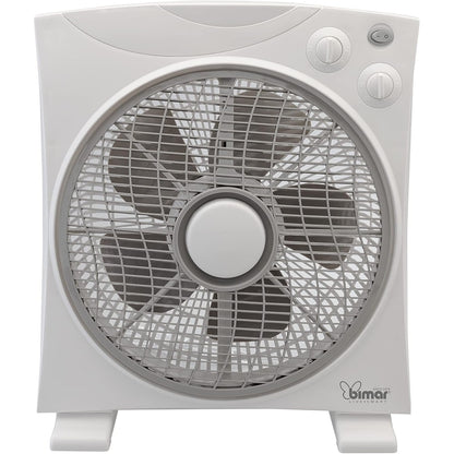 bimar VBOX39T Ventilatore Box con Timer fino a 120 Minuti da 45W, Ventilatore da Appoggio con Selettore 3 Velocità, Elica Ø 29cm con 5 Pale, Griglia Frontale Rotante, Dimensioni Ridotte