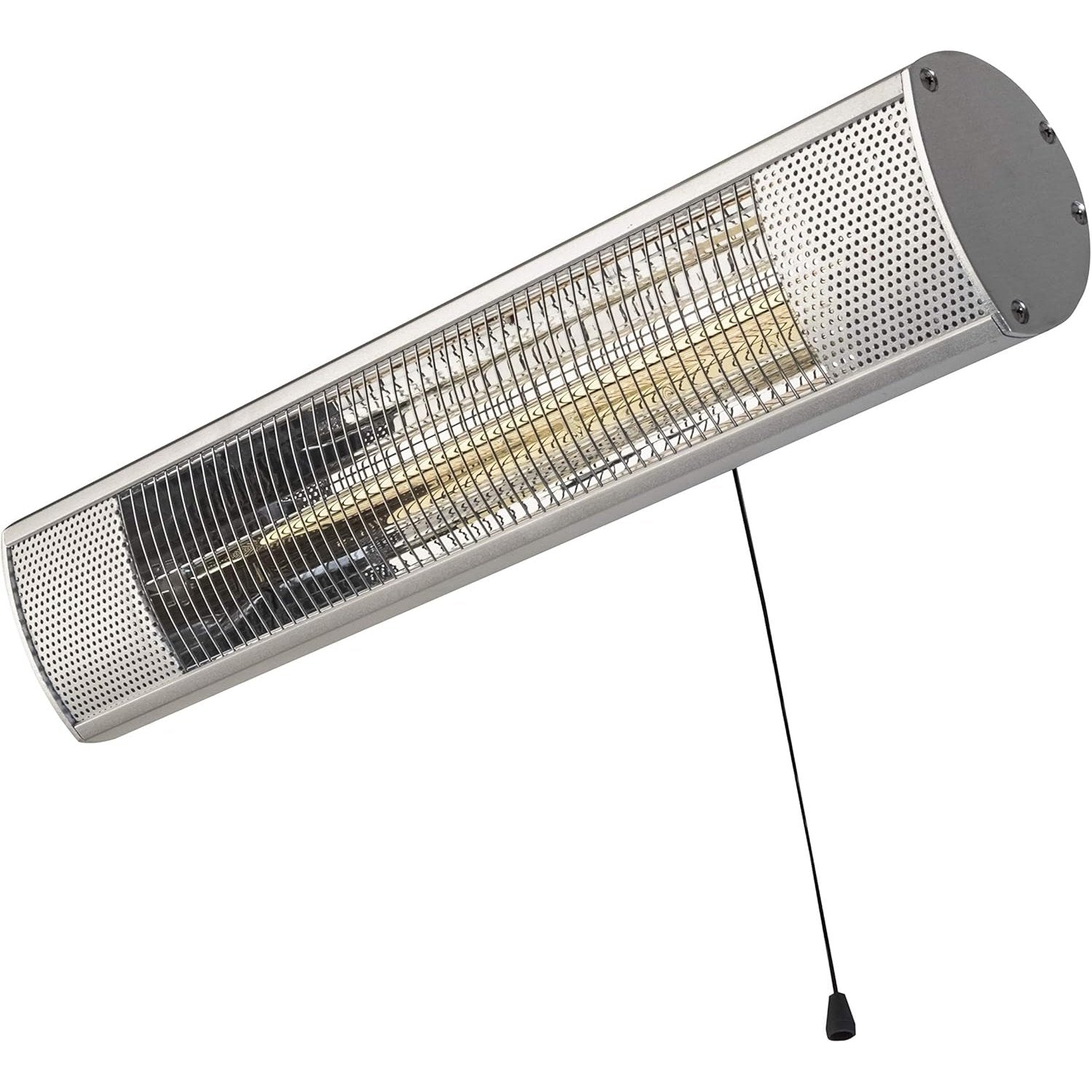 Bimar HR305 Stufa elettrica da esterno da 2000W, Stufetta alogena Elettrica Radiante a Parete con Kit Incluso, Orientabile 0-90 Gradi, Accensione a Corda Inclusa, Riscaldamento per esterno, Istantaneo