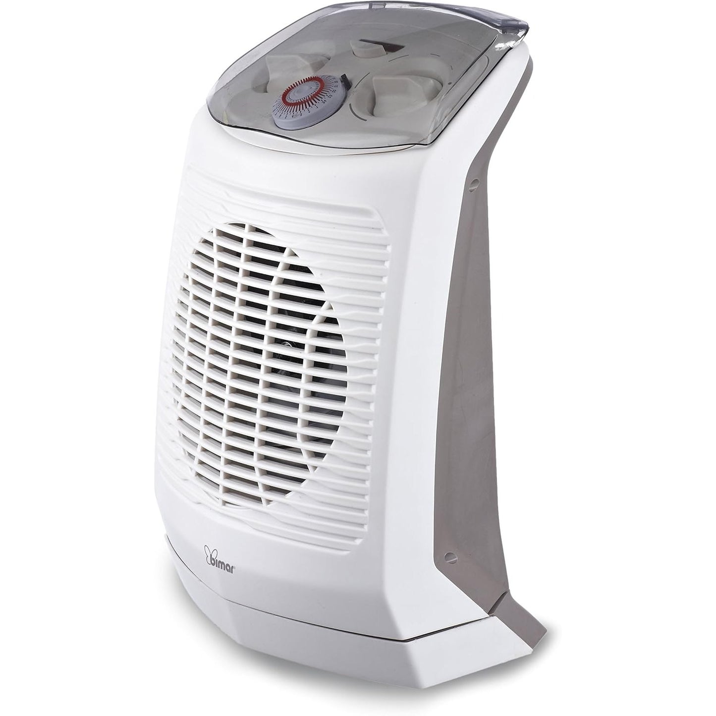 bimar HF201 Termoventilatore Elettrico Portatile, Bagno, stufetta elettrica Basso consumo, Scaldino, Timer 24h, Aria Calda, Silenzioso, Riscaldamento Ambiente, Tripla Sicurezza