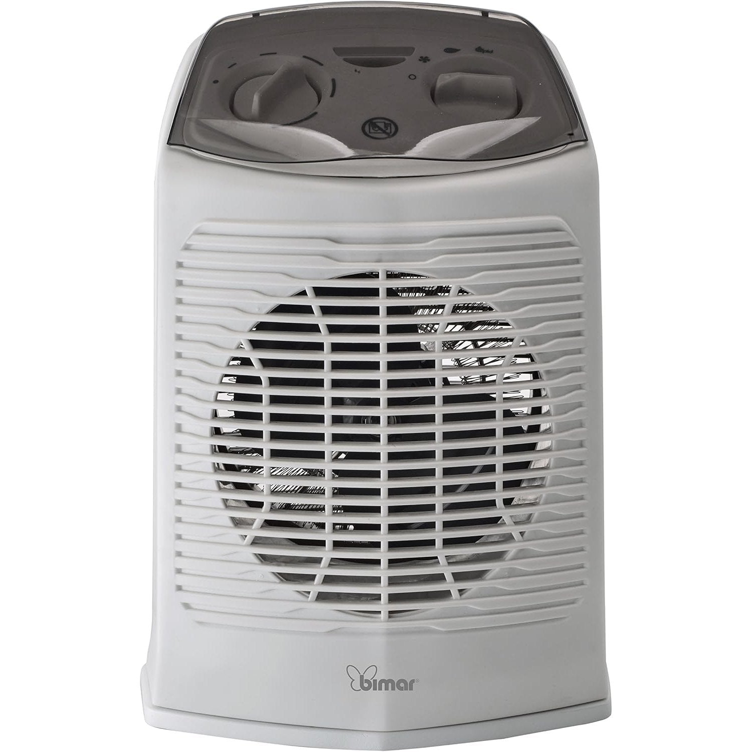 bimar HF200 Stufetta Elettrica Bagno, Termoventilatore Elettrico da 2000W a Basso Consumo con Termostato Regolabile e Protezione Comandi, Corpo in Plastica con Maniglia Integrata