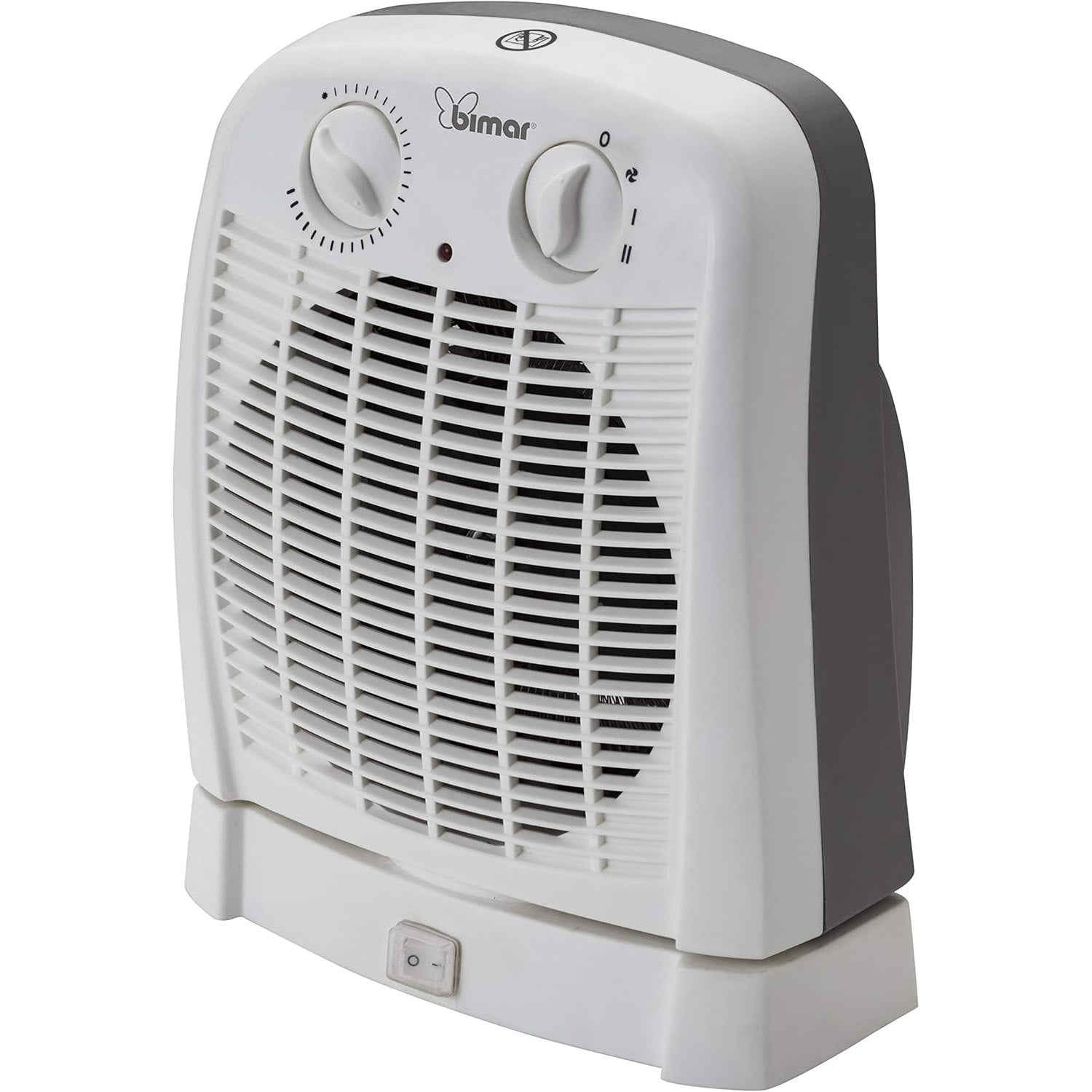 bimar HF195 Stufa elettrica Termoventilatore Elettrico da 2000W a Basso Consumo con Termostato Regolabile e Oscillazione Destra Sinistra, Corpo in Plastica con Maniglia Integrata