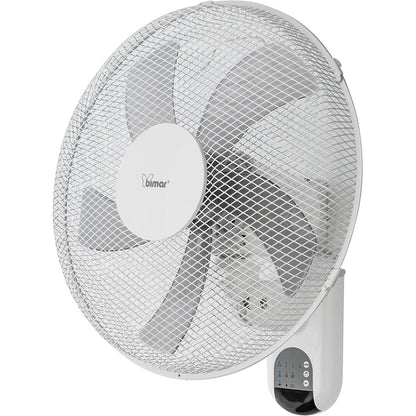 bimar VM45 Ventilatore da Parete con Telecomando, Elica Ø 40 cm con 5 Pale, 3 velocità e 3 modalità, Comandi Elettronici, Timer, Funzione Sleep, Oscillazione Destra Sinistra, Kit Fissaggio Incluso
