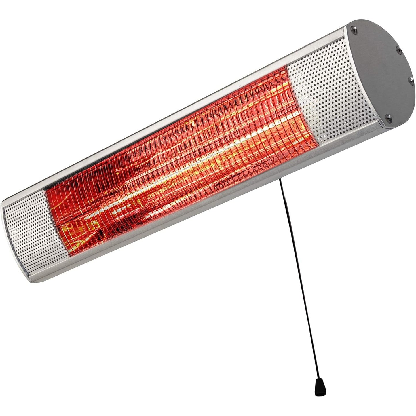 Bimar HR305 Stufa elettrica da esterno da 2000W, Stufetta alogena Elettrica Radiante a Parete con Kit Incluso, Orientabile 0-90 Gradi, Accensione a Corda Inclusa, Riscaldamento per esterno, Istantaneo