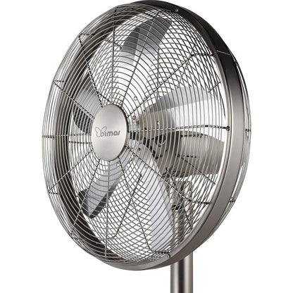 bimar VPM411 Ventilatore a Piantana Altezza max 167 cm in Metallo, Ventilatore Silenzioso con Selettore 0+3 Velocità, Elica Ø 40 cm con 5 Pale, Motore 60W, Tasto Oscillazione Destra-Sinistra