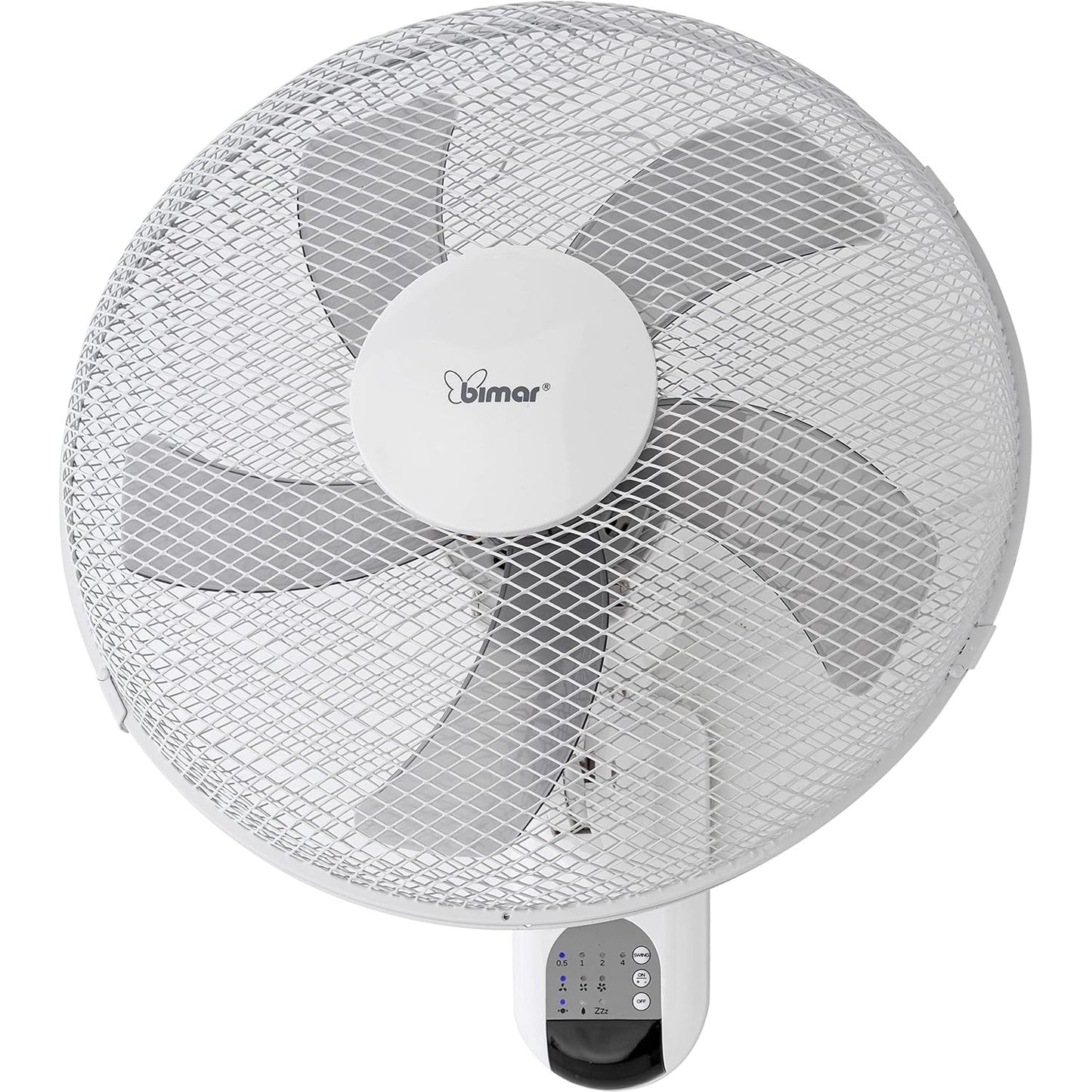 bimar VM45 Ventilatore da Parete con Telecomando, Elica Ø 40 cm con 5 Pale, 3 velocità e 3 modalità, Comandi Elettronici, Timer, Funzione Sleep, Oscillazione Destra Sinistra, Kit Fissaggio Incluso